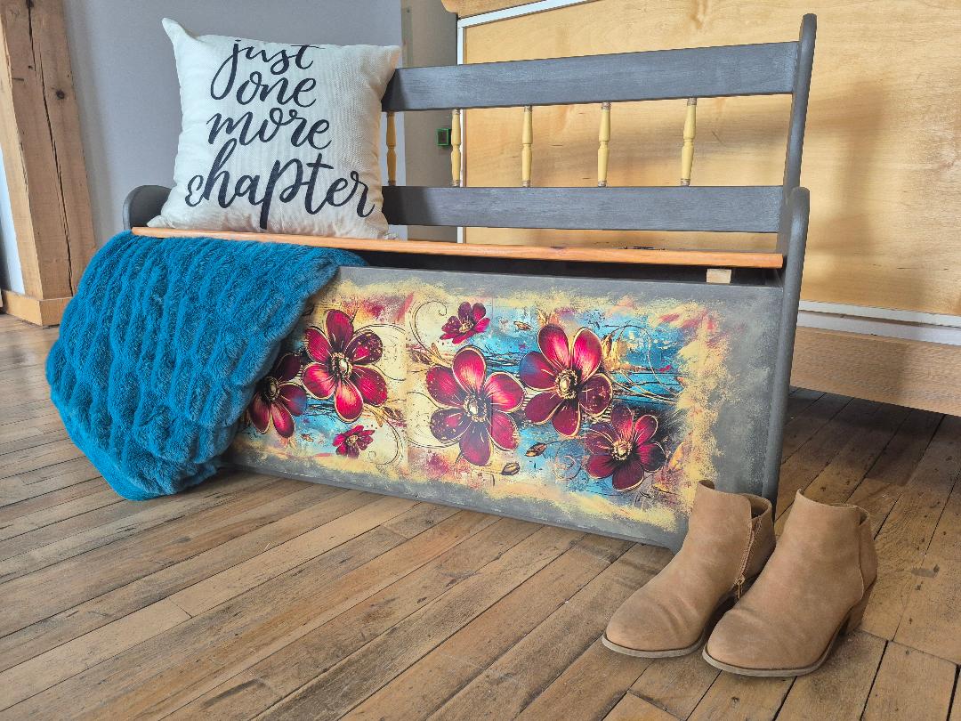 Rustic Country Storage Bench