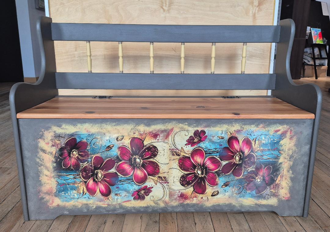 Rustic Country Storage Bench