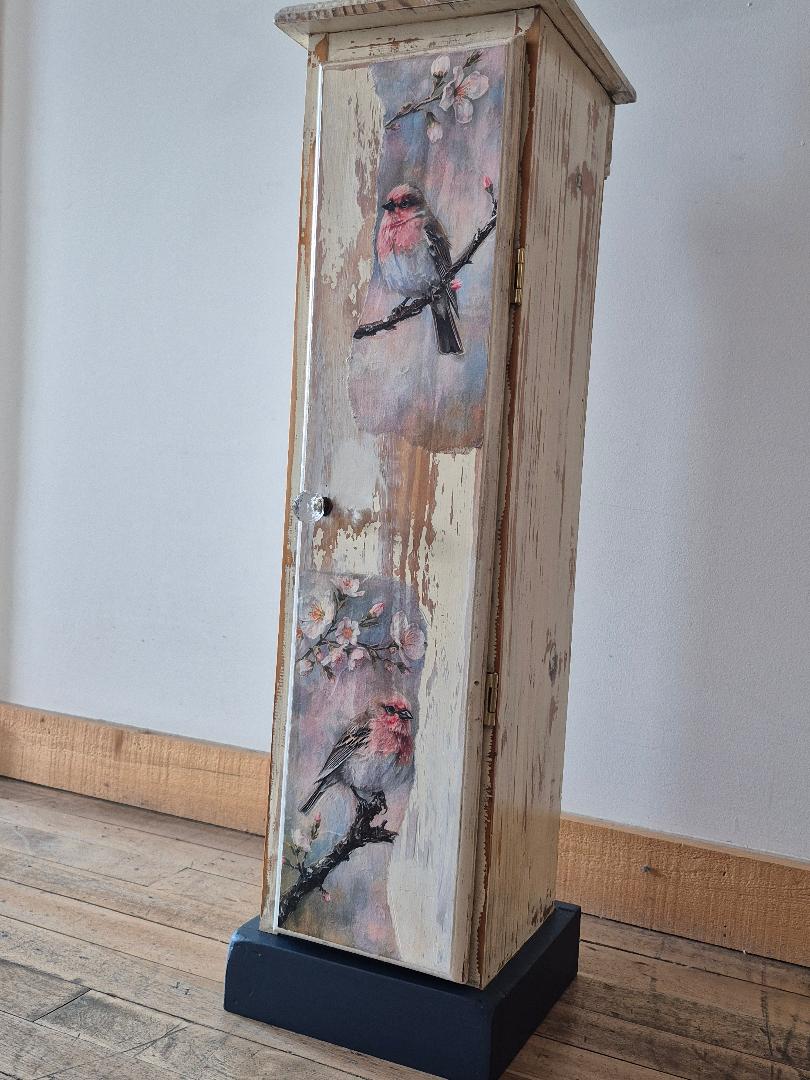Birds and Blossoms Storage Cabinet