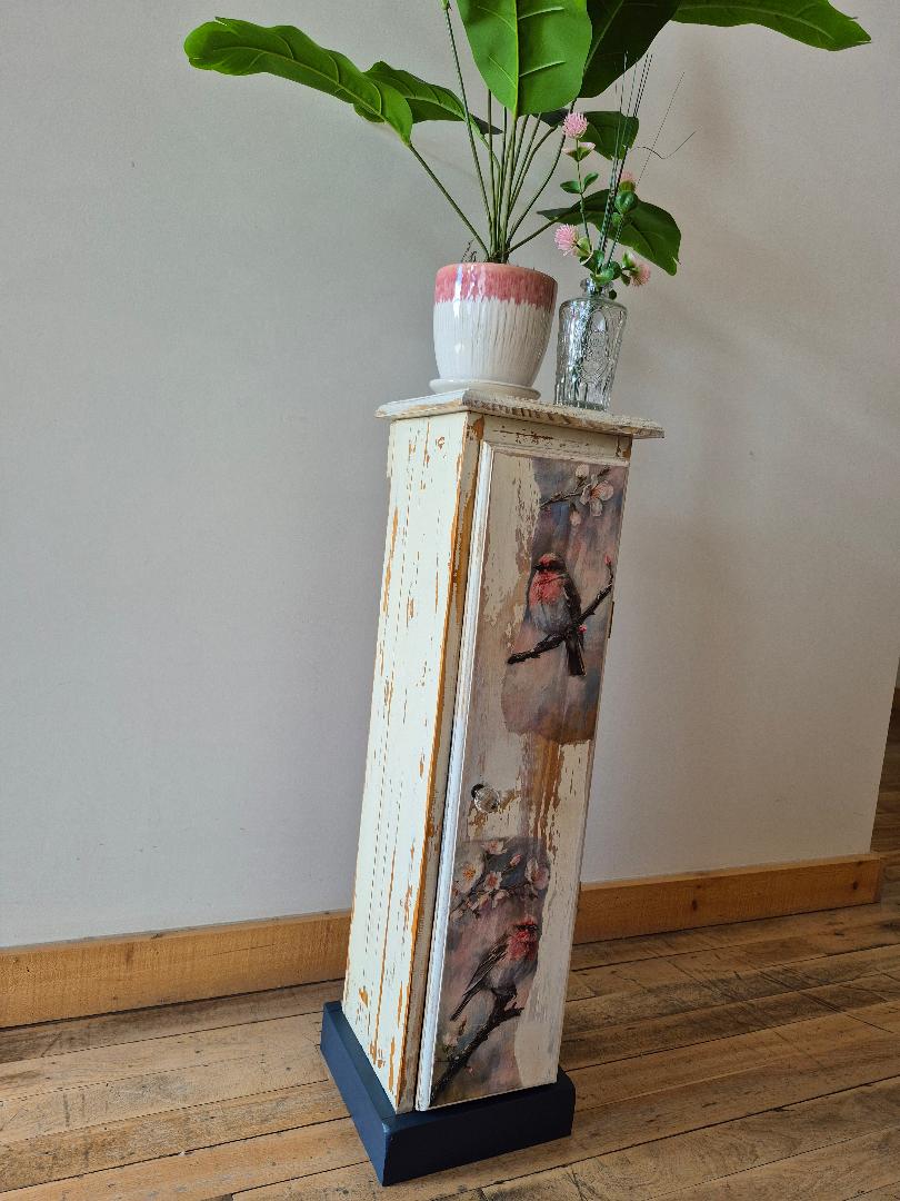 Birds and Blossoms Storage Cabinet