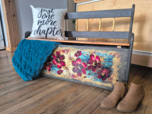 Rustic Country Storage Bench