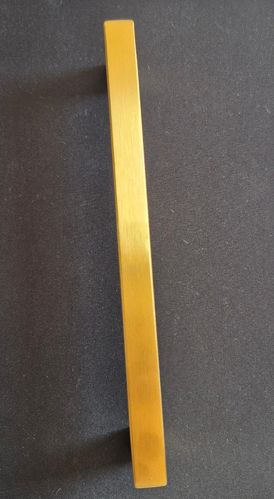 Brushed Gold Contemporary Rectangular Handle