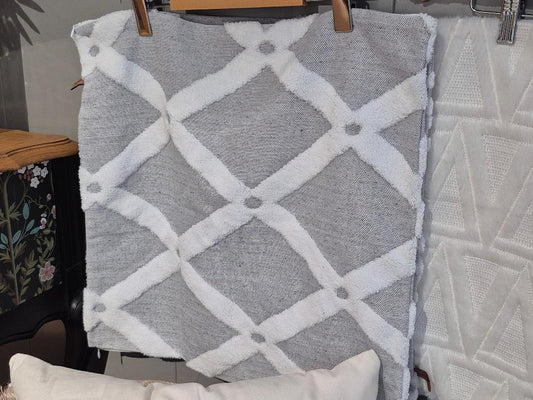 Diamond Grey/White Cushion Covers